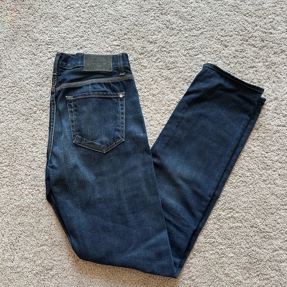 Baldwin Denim Slim Fit Jeans – Dark Wash Button Fly
